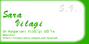 sara vilagi business card